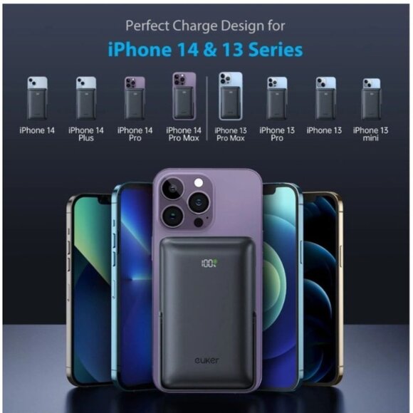 I Phone Wireless Portable Charger 10000mAh Magnetic Fast Charge Power Bank - Picture 3 of 14